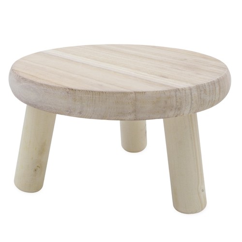 Holz blumen hocker - hocker, natur