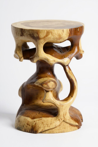 Bonsai beistelltisch rund holz - beistelltisch,