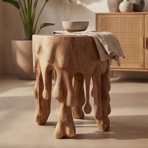 Massiver hocker teak holz - massiver,