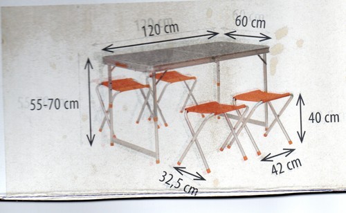 Campingtisch x hocker - x,